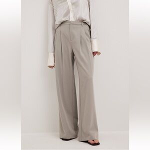 NA-KD Claire Rose Mid Waist Suit Trousers